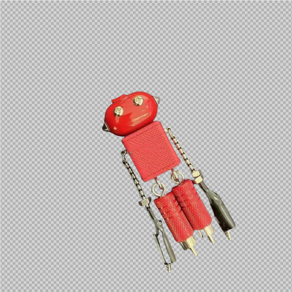 Robotic Design Decorative Key Chain Accessory - Durable Hanging Charm