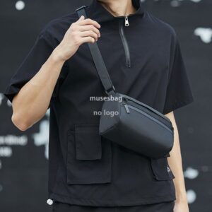 Men's shoulder bag crossbody bag Fashion brand small backpack casual day small body bag boys small diagonal bag solid color