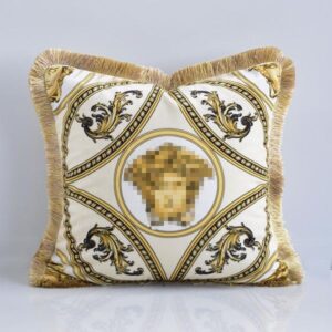 Designer European fashion series tassel sofa pillow model villa living room bedroom decorative square cushion