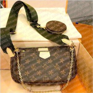 3pcs Leather Multi-Purpose Bag Designer Tote, Crossbody, and Combo for Ladies Fashion Lady Tote Flap Wallet Detachable Crossbody Strap