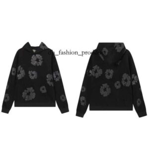 Denim Hoodie Men's Hoodies Sweatshirts 24-25 American fashion brand denim ripped hoodie pure cotton mens and womens adult autumn winter hoodies 9d9