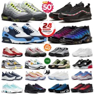 Designer 90s 95s 97s Running Shoes Men Women tn Triple Black White Neon Crystal Blue Red Olive womens sports runners Mens Trainers Outdoor Sports Sneakers