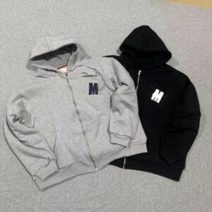 24FW Y2K designer double-layer thickened zipper hoodie, casual hoodie, sports set hoodie