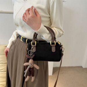 New Arrival 2025 Women's Stylish Shoulder Bag – Retro Wool Cylinder Purse, Compact Crossbody Handbag Hot Sale