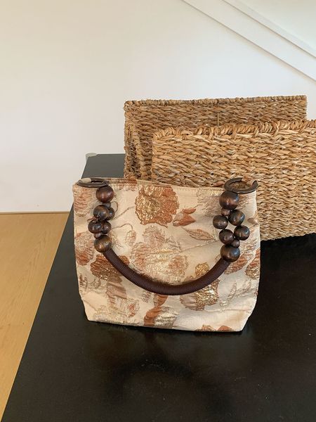 Designer bag women's bag vintage jacquard underarm bag women's chain shoulder bag large capacity bucket bag