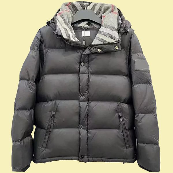 Designer jacket Removed sleeves turn into vest Plaid hoodie Women's coat Men's down jacket Arm letters Black Warmth Winter jacket
