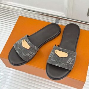 Product designer sandals men's and women's slippers and sandals fashionable summer denim slippers flat beach shoes slippers designer sandals 001