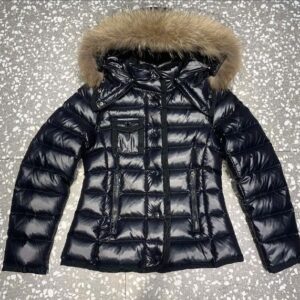 Women 100% Big Real Raccon Fur Hooded Down Coat Thick Warm Double Zipper Jacket Waterproof Parkas Black Color Size 1234