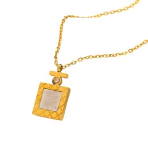 moissanite chain designer necklace for woman gold necklaces mens jewelry jewellery pendant Fahion Deigner Double Letter Pendant Necklace Gold Plated Rhinetone