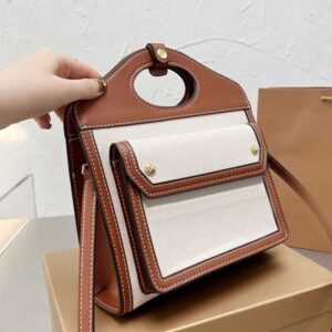 Briefcases Crossbody Women Handbags Messenger Bag Shoulder Handbag Purse Genuine Leather Canvas Exterior Pocket Fashion Letter Quality Gold