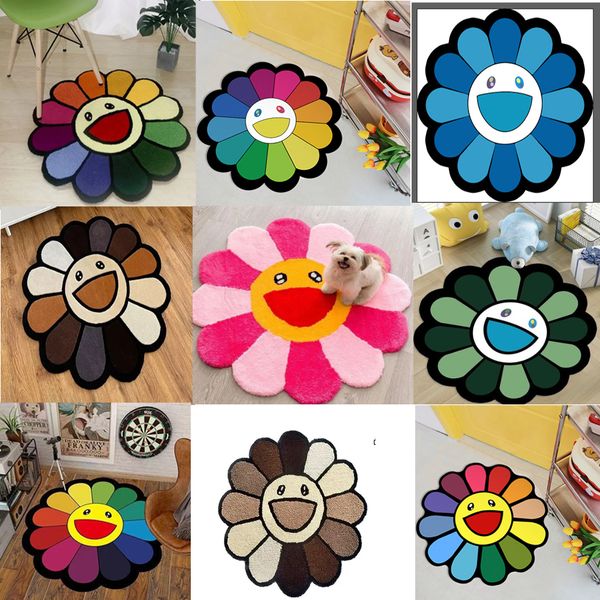 Carpets INS Cartoon wer Round Carpet Anti-slip Children's Playground Soft Plush Rugs Coffee Table Rug Living Room Decor or Mats living bedroom bathroom door