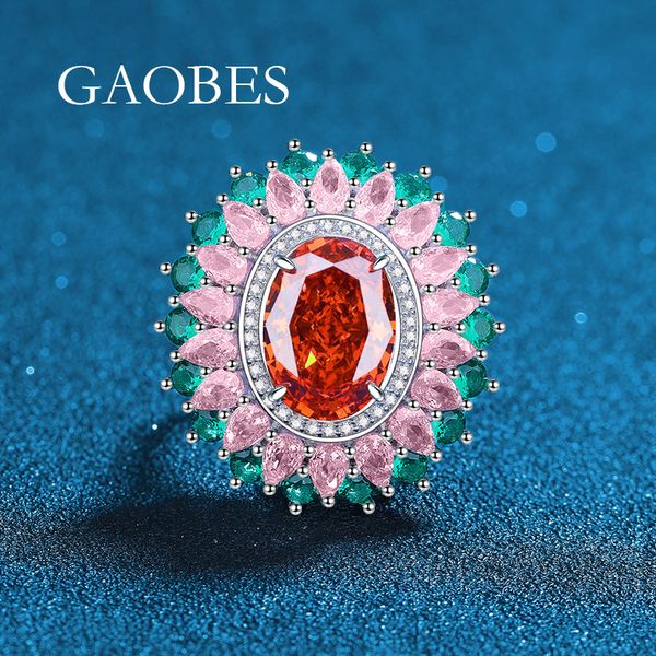 Chic Ladies' Accessory Stylishly Designed 925 SS Ring Incorporating Resplendent Synthetic Rubies of Six Carets Alongside Lustrous Pearl Shapes