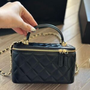 Designer bag Makeup Bag leather chain handlequality leather shoulder bag Crossbody Bag saddle bag luxurys Zipper cosmetic bag Fortune Bag Messenger Bag 20cm