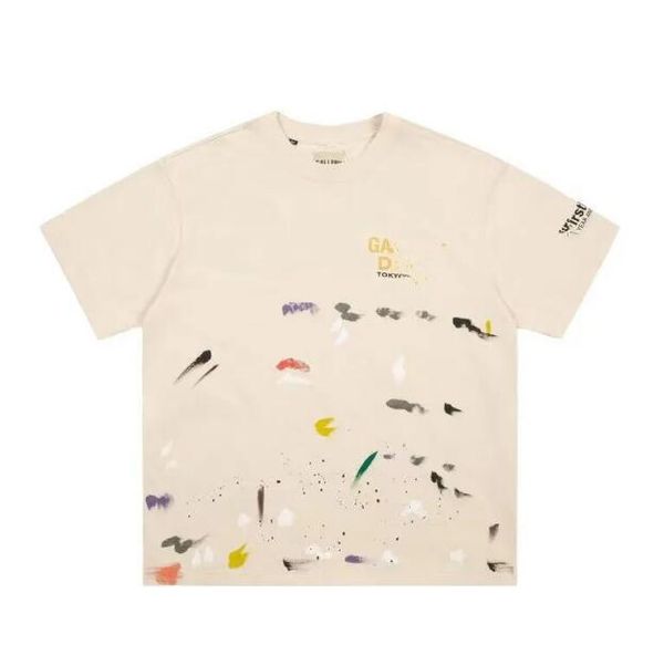 Men's T-shirts Designer Men's Galleryes t Shirt Angel Net Red Retro hoodie Men and Women Short-sleeved Galilee Printed Reflective Letters 80759