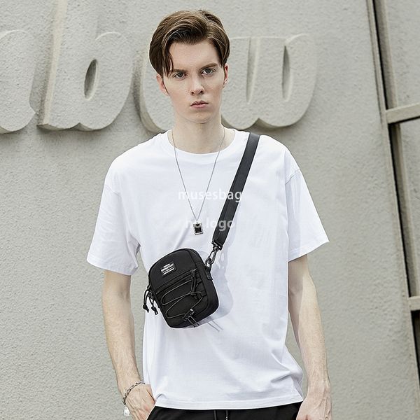 Men's small body bag fashion mobile phone crossbody bag ins function Day diagonal backpack leisure multi-functional shoulder bag