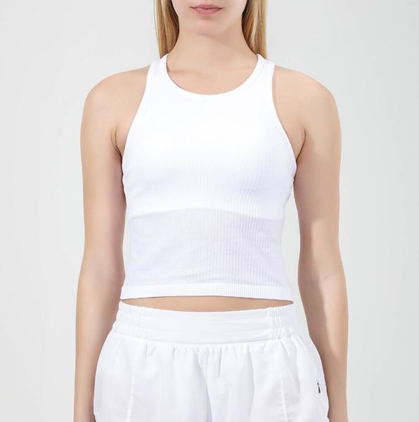 Yoga Soft Tank Women Vest Sports Bras Medium Impact Seamless Delight High Neck Bra Vest on-trend Longline Silhouette Hot Girl Tank