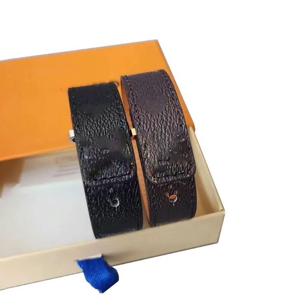 Designer Style Men's Leather Punk Hip-hop Titanium Steel Cowhide Bracelet Gift Set with Elegant Packaging