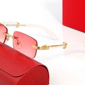 Square Women Designer Sunglasses Mens Carti Gradient Glasses Millionaire Buffalo Horn Luxury Brand Eyeglasses Outdoor Ladies UV400 Man Eyewear Lunettes De Soleil