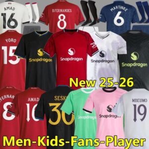 ONANA 24 25 26 soccer jerseys BRUNO FERNANDES CUNHA MBEUMO football shirt 2025 2026 men kids kit MARTINEZ CASEMIRO AMAD Garnacho Mount HOJLUND YORO MAINOO