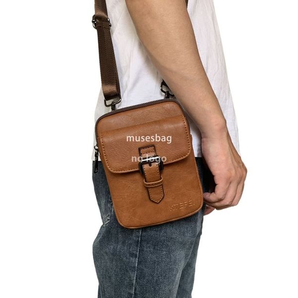 New men's waist pack crossbody small bag shoulder bag Wear belt bag mobile phone bag vertical hanging bag cross-border