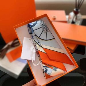 Designer scarf silk scarf for women headband fashion bag scarfs Hair thin scarves neck tie with box