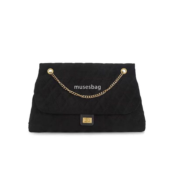 Spring, Summer, Autumn, and Winter New Korean Edition Large Capacity High Quality Textured Frosted Diamond Grid Bag Chain Strap Crossbody Shoulder Bag