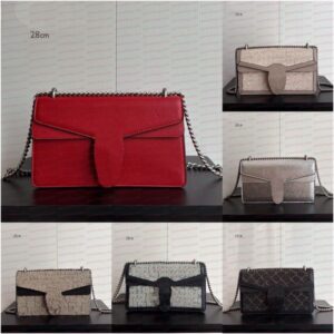 Designer Bag High-Quality Women's Bag Fashionable Shoulder Bag Vintage Monogram Pattern Crossbody Chain Bag Square Bag With Metal Hardware