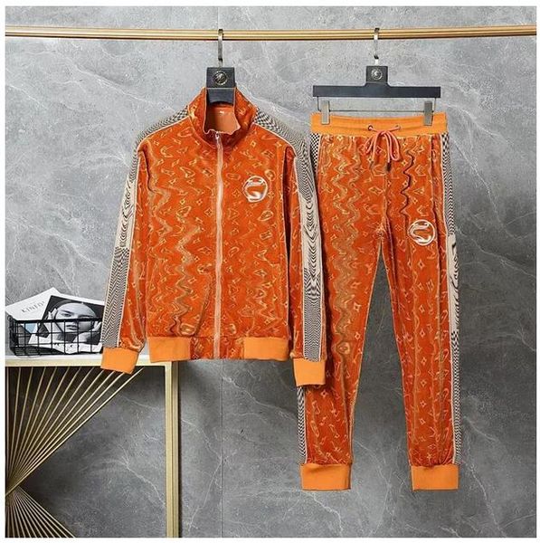 25ss Men's Tracksuit Brand Designer Men's Sports Suit Two-Piece Long-Sleeved Zipper Letter Printing Embroidery Fashion Casual Men'ss Two-Pieces Suits