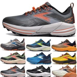 High Men Women Brooks Cascadia 16 Rubber Running Shoes Triple Black White Soft Sole Vision Color Blush Outdoor Trainers Platform Sports Designer Sneakers