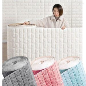 3/5/10 M 3D Wall Sticker Waterproof Moisture-proof Wallpaper Bedroom Warm Foam Brick Background Self-adhesive Diy