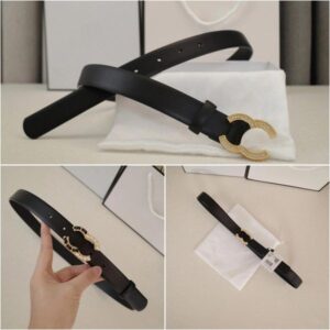 Fashion Womens Designer Gold button Belt Width 2.5cm Buckle Narrow Style Classic Ladies Waistband High Quality 90-115cm Length