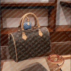 Hot 30cm travel bag with shoulder strap luxury tote handbag brown flower designer mens duffle bag cross body Leather Womens purse clutch bag