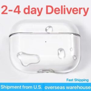 USA Stock For Airpods Pro 2 Air Pods 4 3 Earphones Airpod Bluetooth Headphone Accessories Solid Silicone Cute Protective Case Apple Wireless Charging Box TPU Case