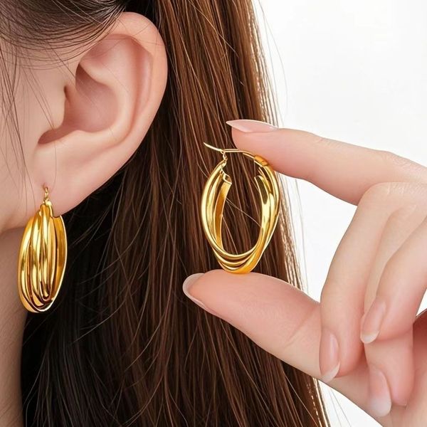 Fashion Titanium Steel Earrings - Non-fading Ear Jewelry - Small-Sized High-end Elegant Ear Ring