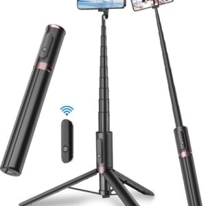Universal Smartphone Stand All in 1 TONEOF 67 Selfie Stick Tripod Portable with Wireless Remote for iPhone Android Black