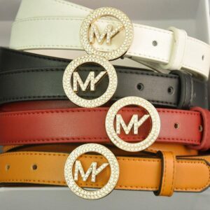 Women's Luxury Belt Designer Genuine Leather Belts Delicate Smooth Buckle 2.4cm Wide 4 Color Optional