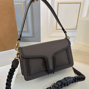 Retro flip-top small square bag fashion woven shoulder strap for daily use luxury designer bag women's single shoulder bag high-end handbag practical crossbody bag