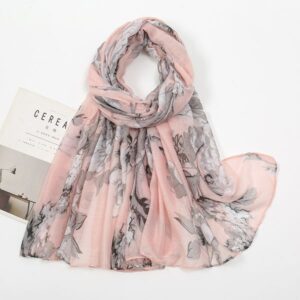 Spring and Autumn New Plant and Flower Printed Versatile Scarf –844159
