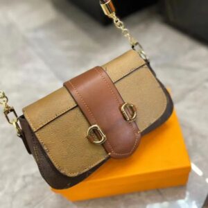 Designer Chain Bag Women's Single shoulder crossbody Bag Original New leather square bag Horse snap bag