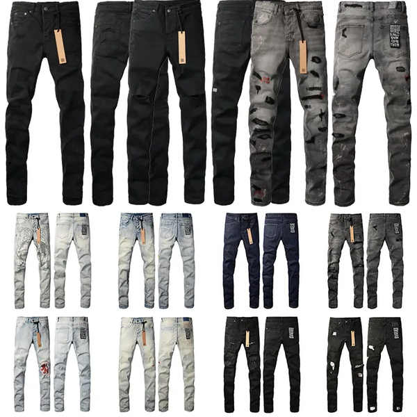 High quality designer Fashion wash tvintage ripped straight leg mens ksubi denim Stacked Skinny Trendy Brand Retro Pants brand person street jeans