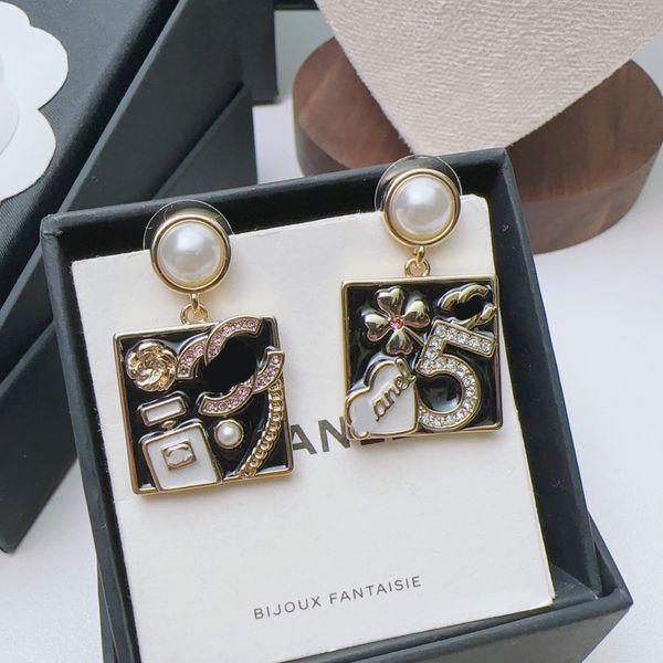 Brand Classic Heart Earring Fashion Women Designer Earring High Quality Crystal Jewelry Earrings Wedding Party Gift with Box
