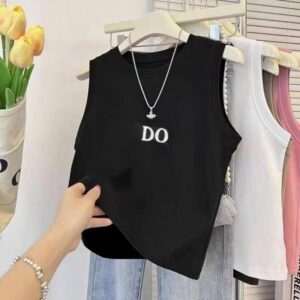TOP Tank Fashion Knitted Vest New Fashion Clothing Ladies Casual Sports Suits Black 27838