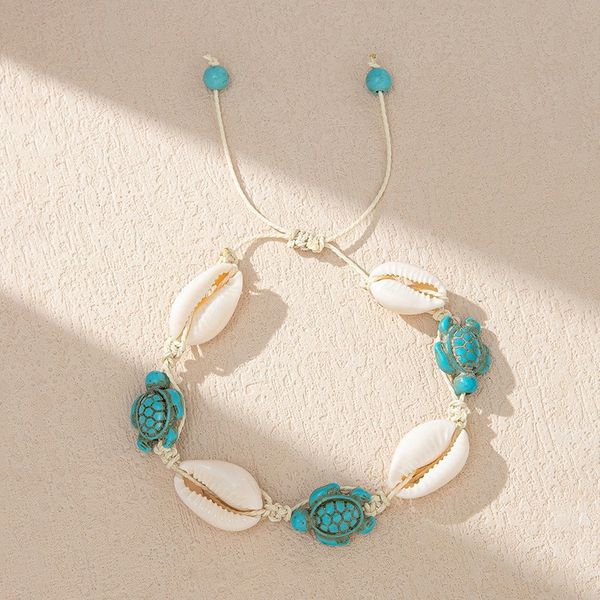 Ocean element shell bracelet - designed with starfish and conch - summer fresh vacation style accessory