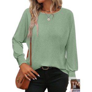 Long Sleeve Tops 2025 Spring Fashion T for Women Crewneck Casual Loose Shirts Basic Tee