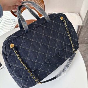 Designer bags Classic Luxury Women Denim blue Handbag Canvas Beach bag Belt Handle Shopping Bag Large capacit Tote Travel bag Fortune Bag 43m