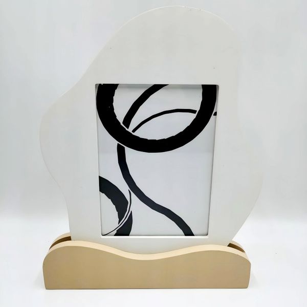 Sleek Metal-Frame Desktop Photo Holder - Multiple Colors Available