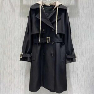 Windbreaker Designer Hooded Coat Women's Trench Coat Autumn Winter Warm Temperament Jacket Hat Detachable Classic Double breasted Design top