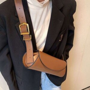 Baiyatu round crossbody versatile small casual cylindrical bag women's foreskin fashionable and simple single shoulder