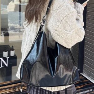 High quality Korean version new casual high-capacity commuting bag crossbody women bag fashionable oil wax leather single shoulder tote large bag