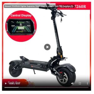 2025 Newest TEVERUN Fighter Supreme 7260R Electric scooter Add PKE Function 72V 60Ah Battery 10000W Peak Power Motor Speed 110km/h APP Version Smart BMS